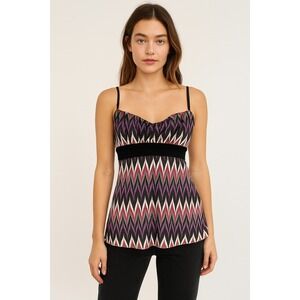 VTG‎ Y2K 90s RAMPAGE Top Babydoll Size M Multicolors Sequins Party USA Vintage